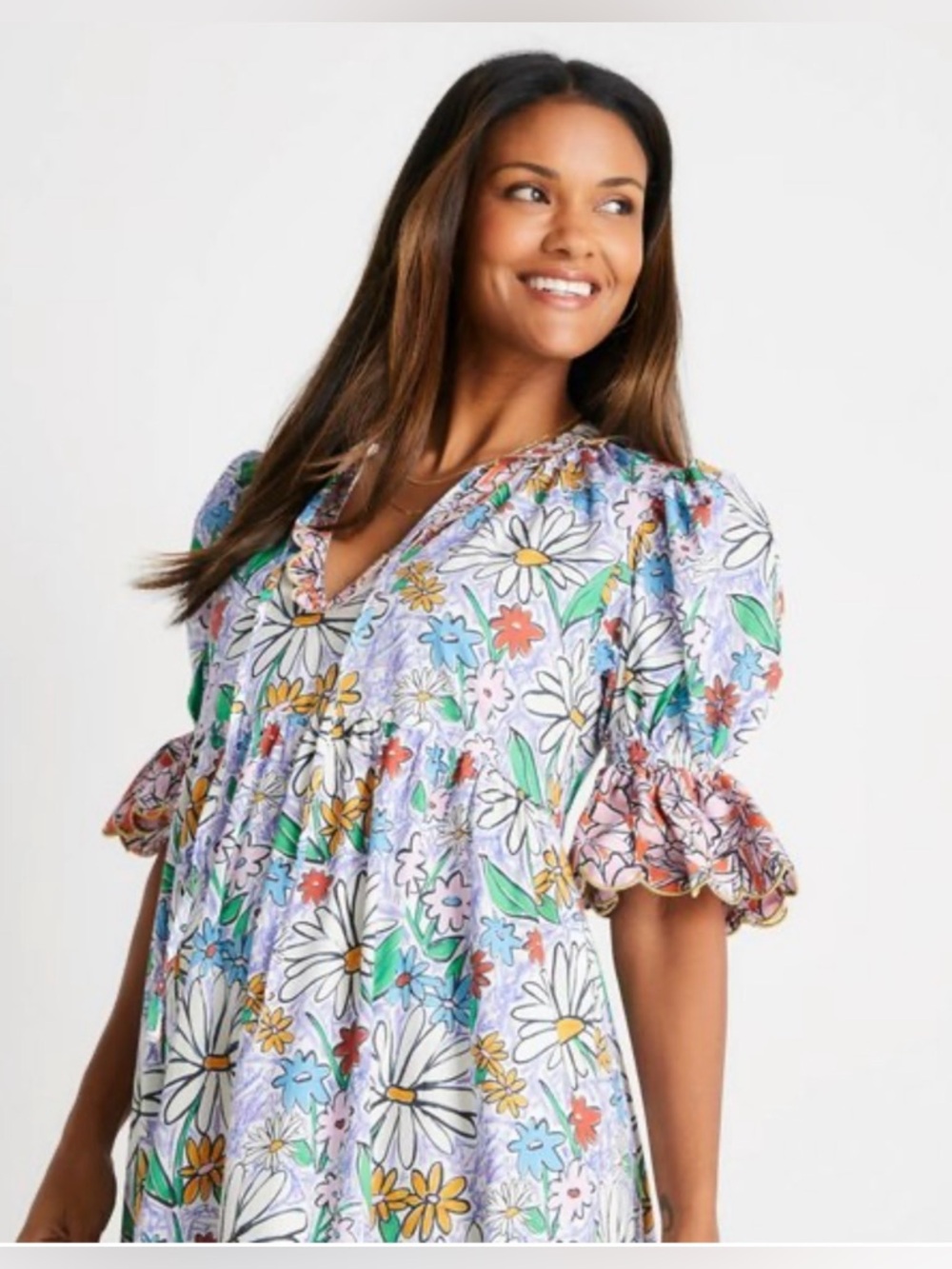 NWT Celia B Brenda Cotton Floral Maxi Dress - Picture 3 of 11